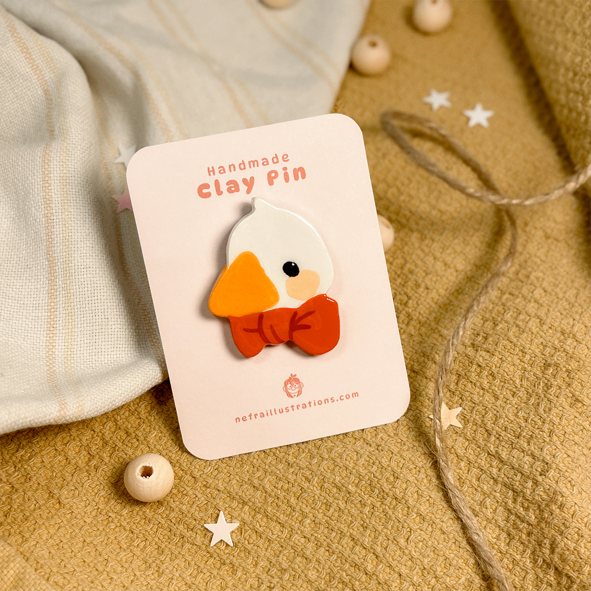 Red Bow Tie | Clay Pin